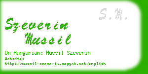 szeverin mussil business card
